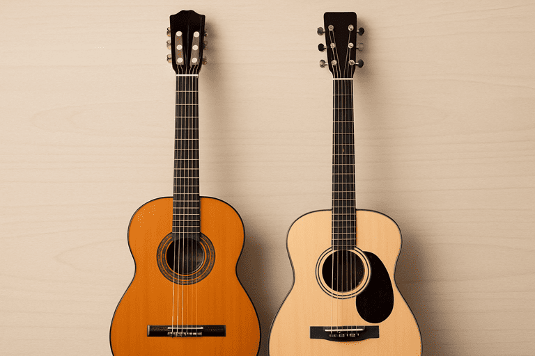 Partition Guitare acoustique ou classique : laquelle choisir pour débuter ?